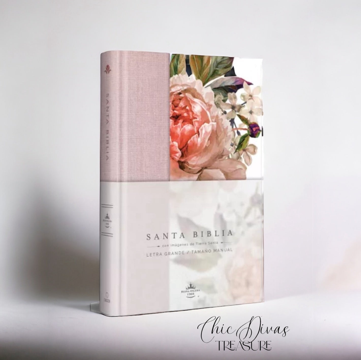 Bible pink flower print