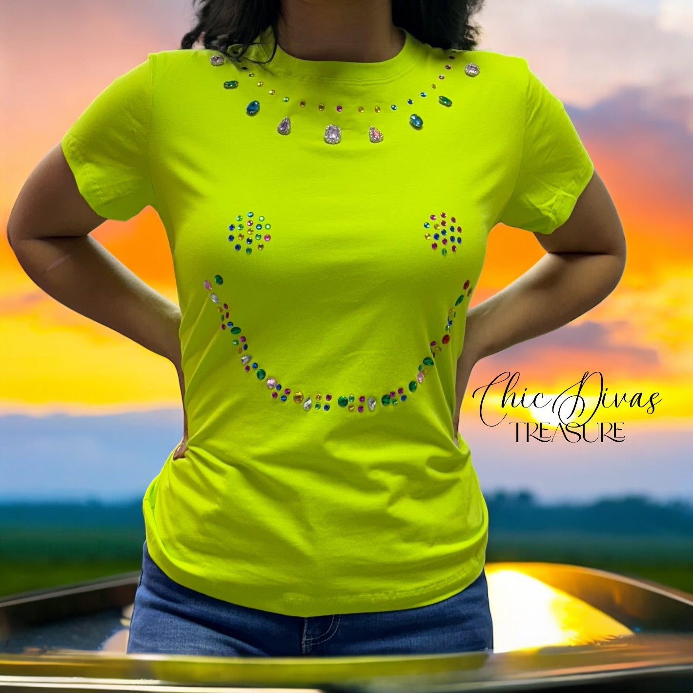 la diosa neon t-shirt plus size