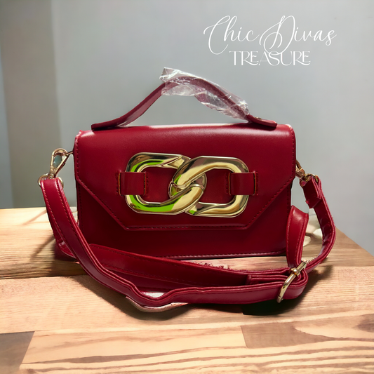 red & gold purse