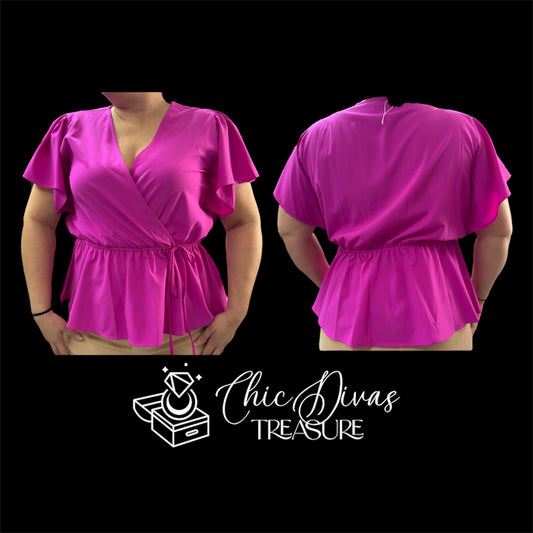 Blusa De Vestir Fushia